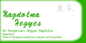 magdolna hegyes business card